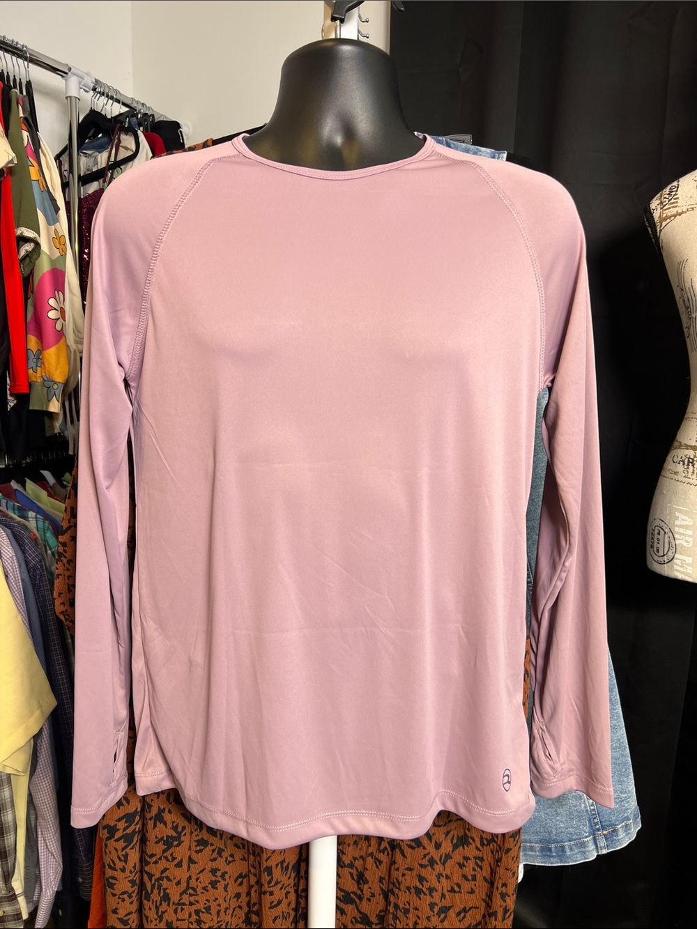 Men's Long-Sleeve Swim Rash Guard - Light Pink